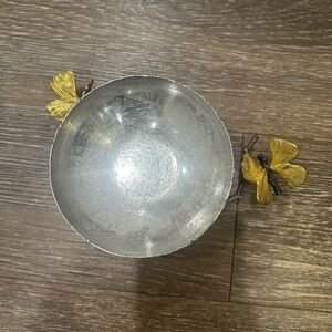 Michael Adam small bowl (missing inside glass bowl) free two (spoons) in pic